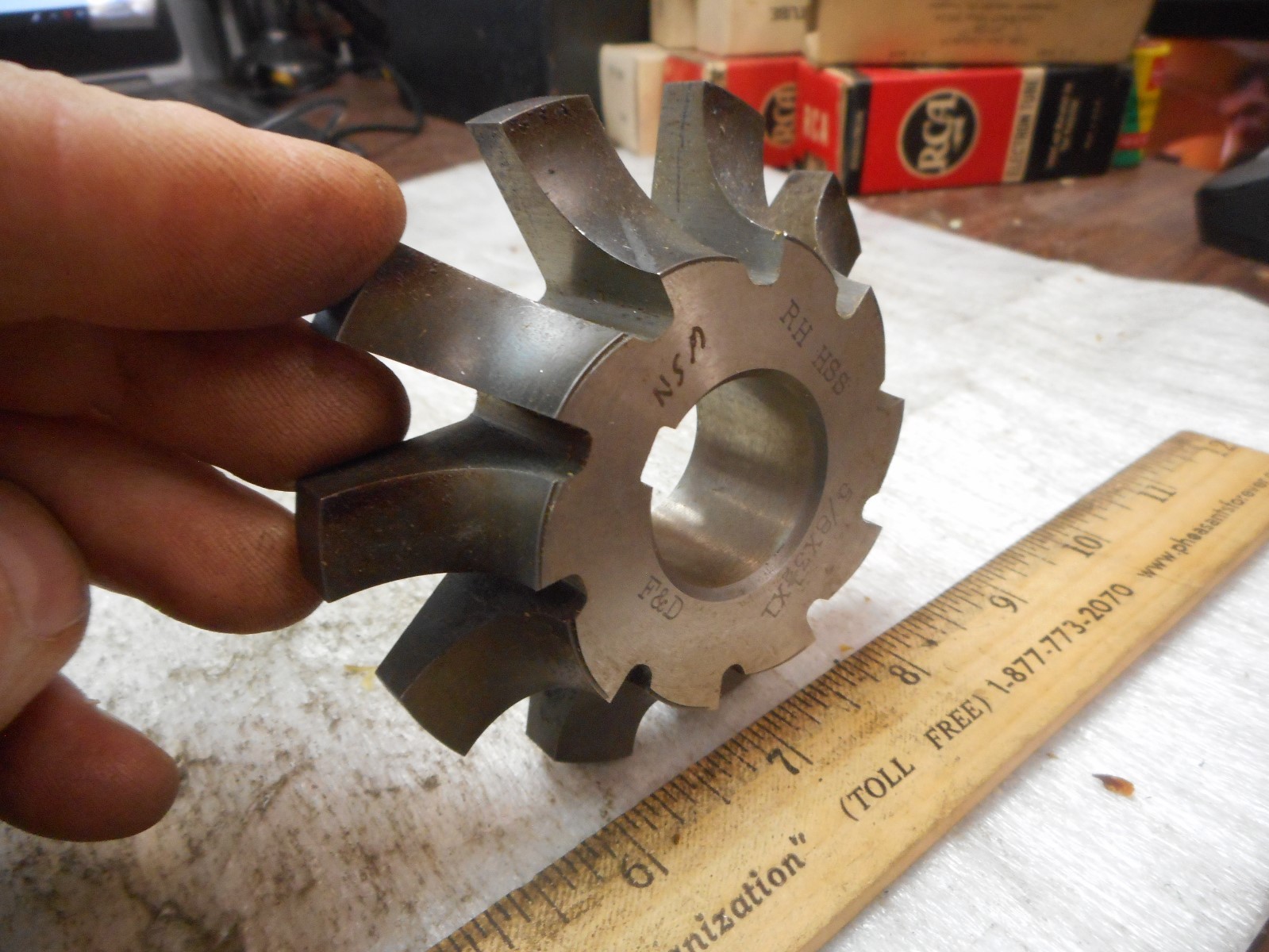 F & D 5/8″ RADIUS HS CORNER ROUNDING MILLING CUTTER, 3 1/2″ x 5/8R x 1 RH
