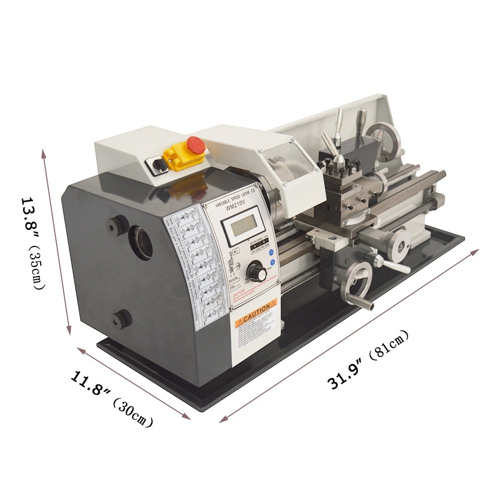 110V WM210V Metric Thread Lathe Precision Metal Brushless Motor Lathe 8″*16″