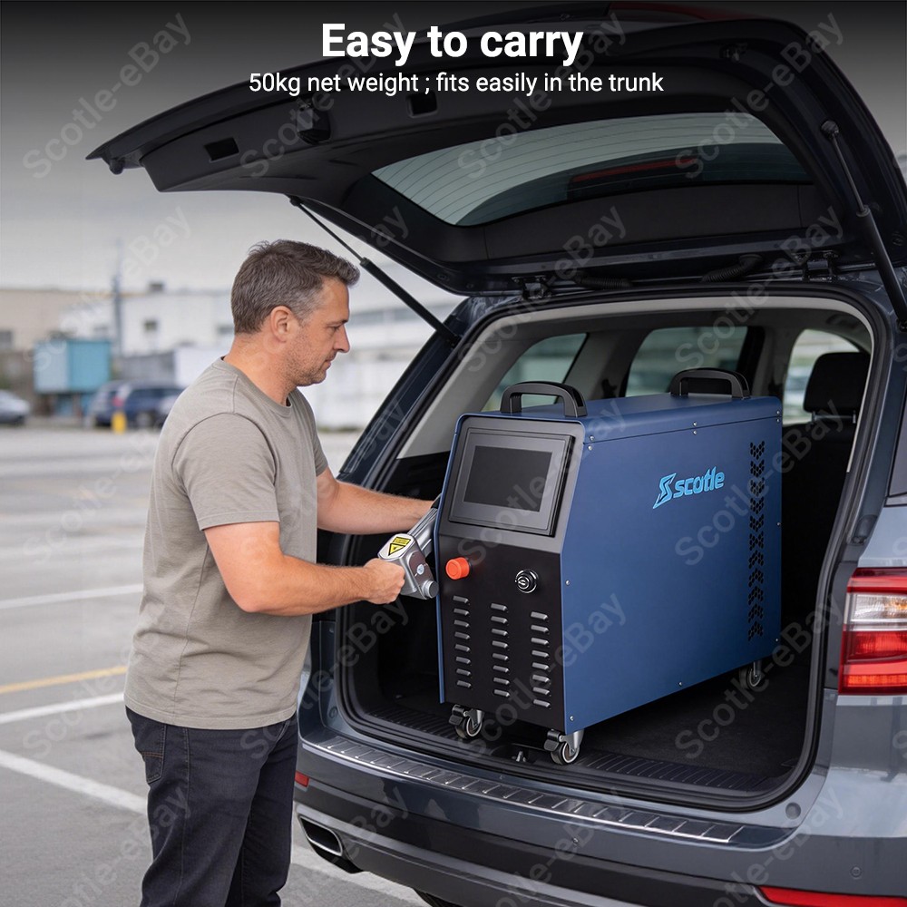 Portable Air Cooled 2000W Fiber Laser Cleaning Machine Rust Paint Oil Removal AU
