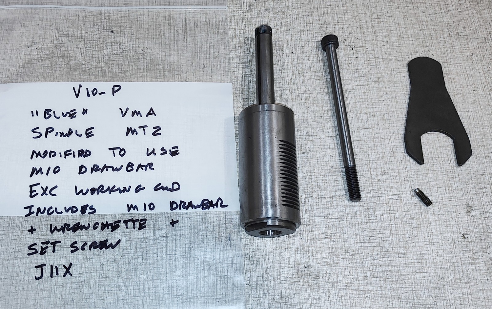 Emco Maximat V10-P Lathe “BLUE” VMA Parts: MT2 Quill Spindle & M10 Drawbar J11X