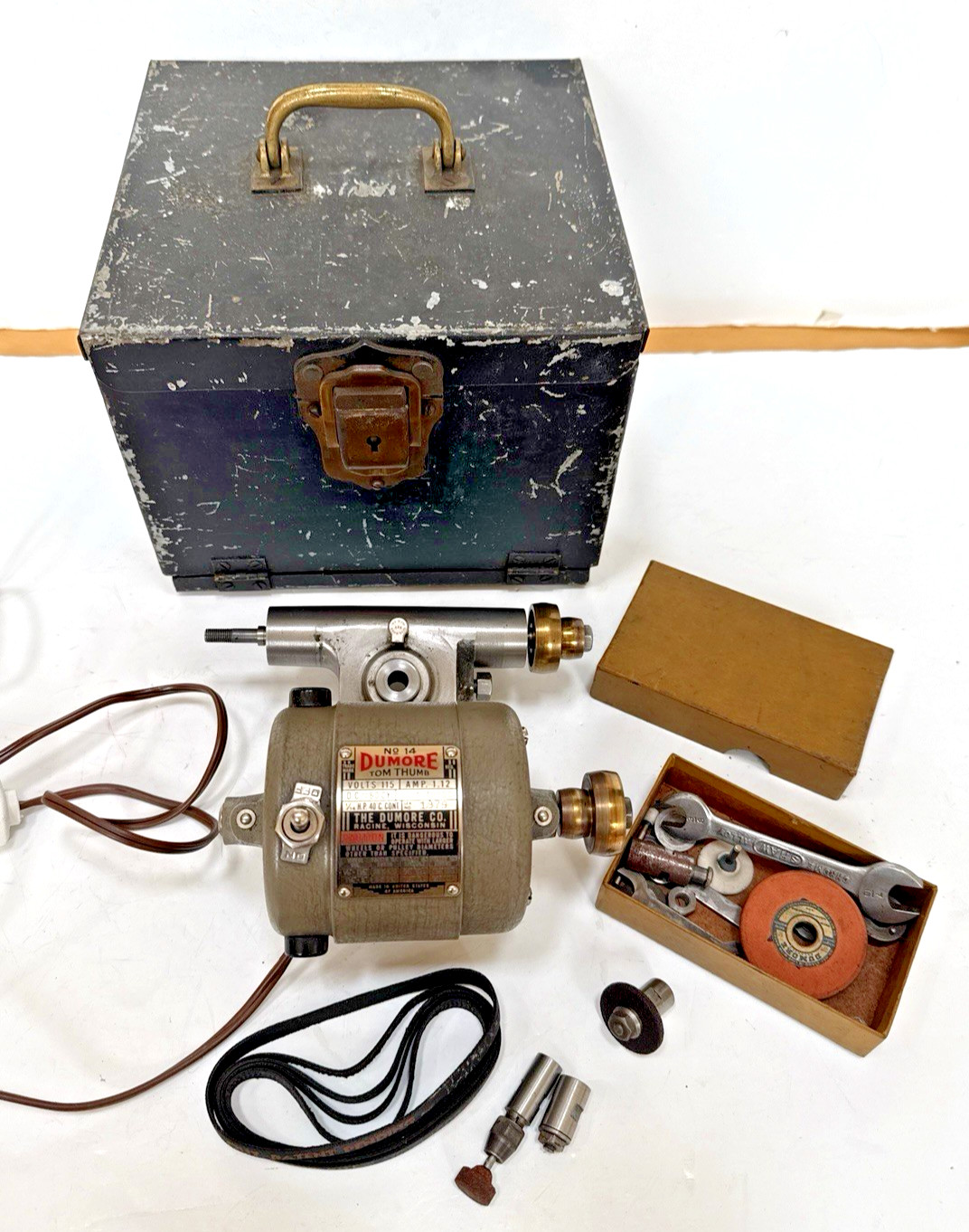 Dumone No. 14 Tool Post Grinder w/ Metal Carry Case – TESTED VERY GOOD COND