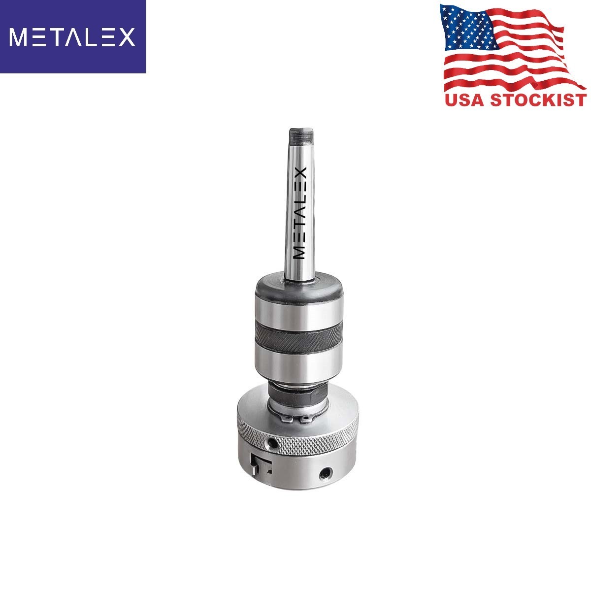 2″ 3 Jaw Self Centering Lathe Chuck MT1 Live Revolving Center Tailstock Adapter