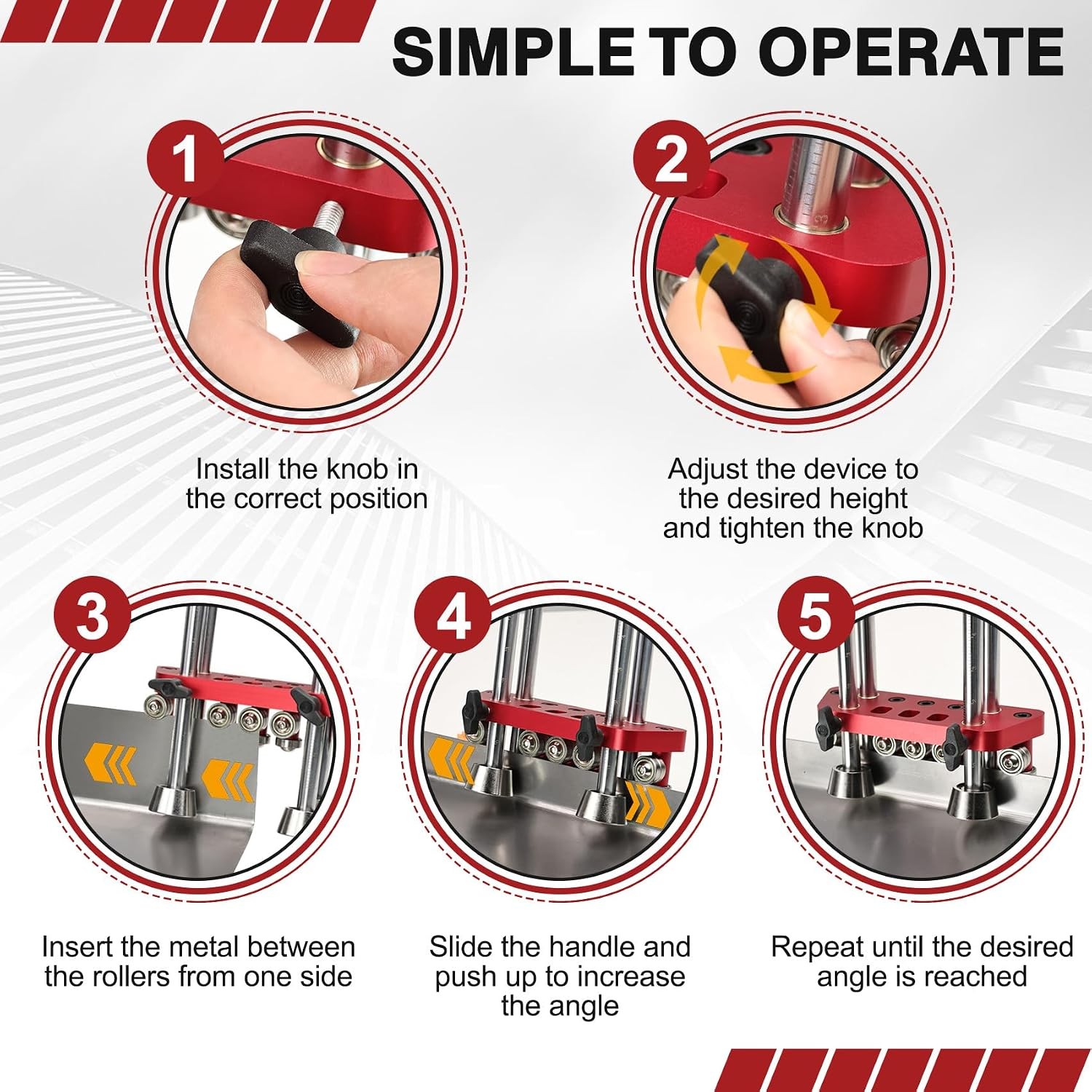 Sheet Metal Bender 2 Station Metal Roller Metal Roofing Tool with 0 100° Bendin