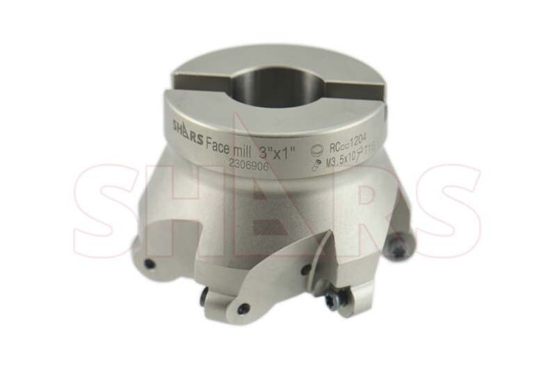 SHARS 3″ 6 Flutes Round Indexable Face Mill RCKT 1204 Insert NEW P[