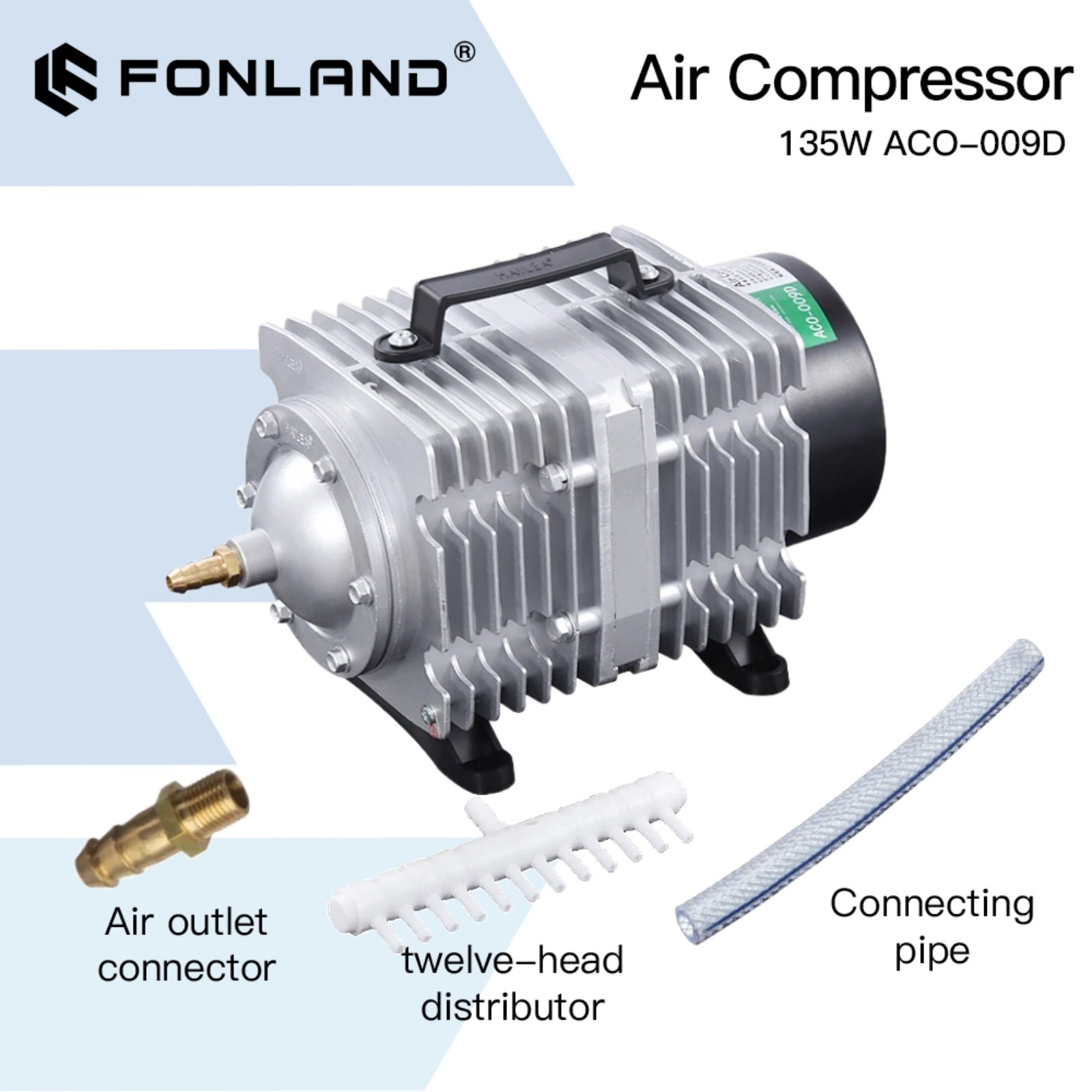 135W ACO-009D 220V/50HZ Air Compressor Air Pump for CO2 Laser Engraving Machine