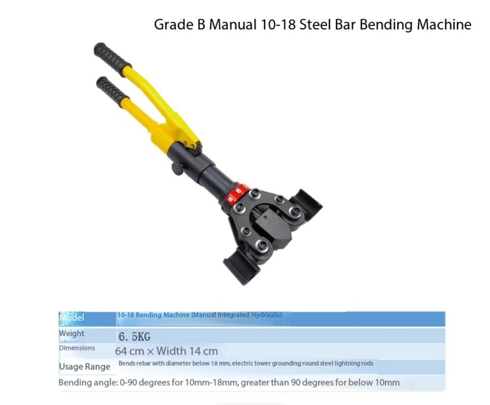 Manual Hand-Held Rebar Bending and Straightening Machine Hydraulic Portable