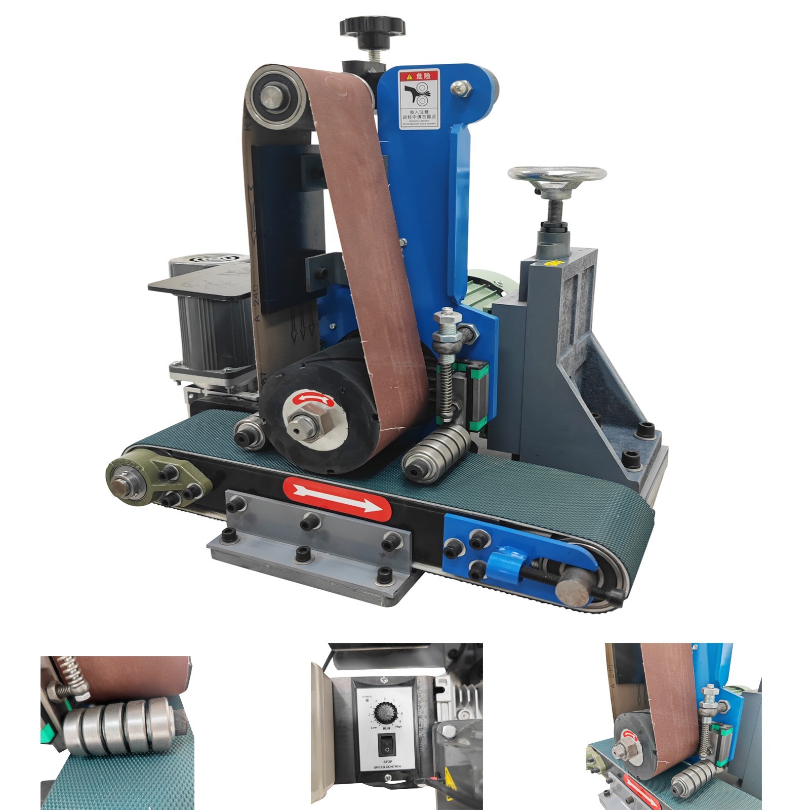 Flat Polishing Rust Drawing Deburring Machine Sharpener 220V Thickness Adjust