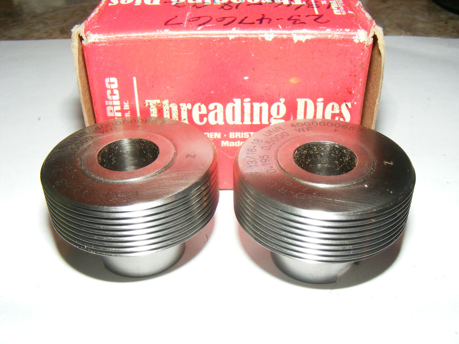 Reed Thread Roll Rolling Dies 13/16 – 18 UNRS – NICE CONDITON – READ (a)