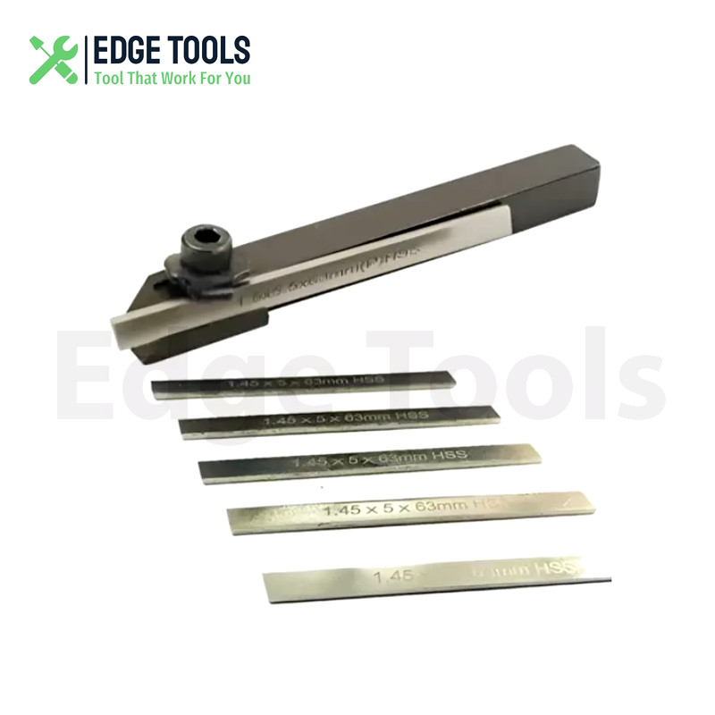 Mini Parting Tool Cut off Holder 10mm with 6Pcs HSS Blades for Mini Lathes USA