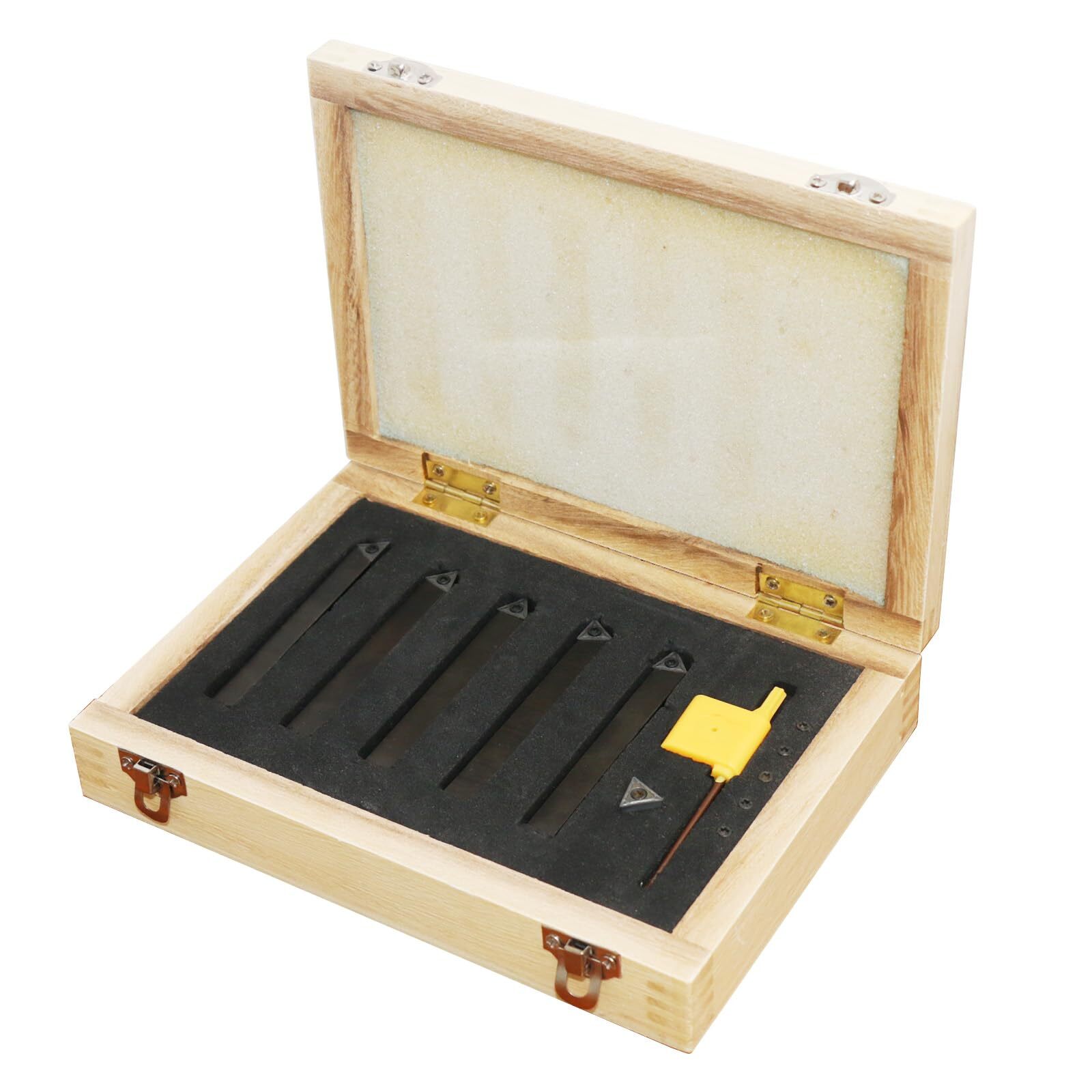Lathe Cutting Tools,5 Sets of 5/16″Carbide Metal Cutting Tool Bits Kit,Indexable