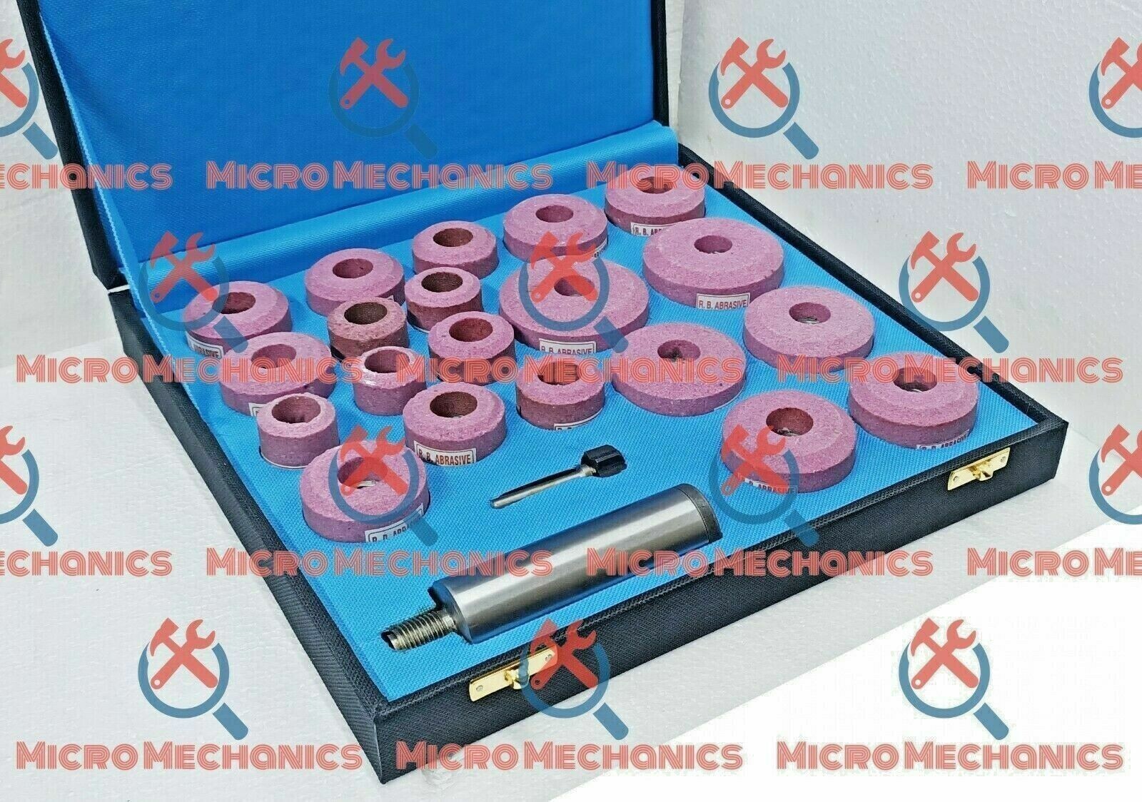 VALVE SEAT GRINDING STONES KIT OF 20 SATELLITE PINK + 1702 BB SIOUX HOLDER USA
