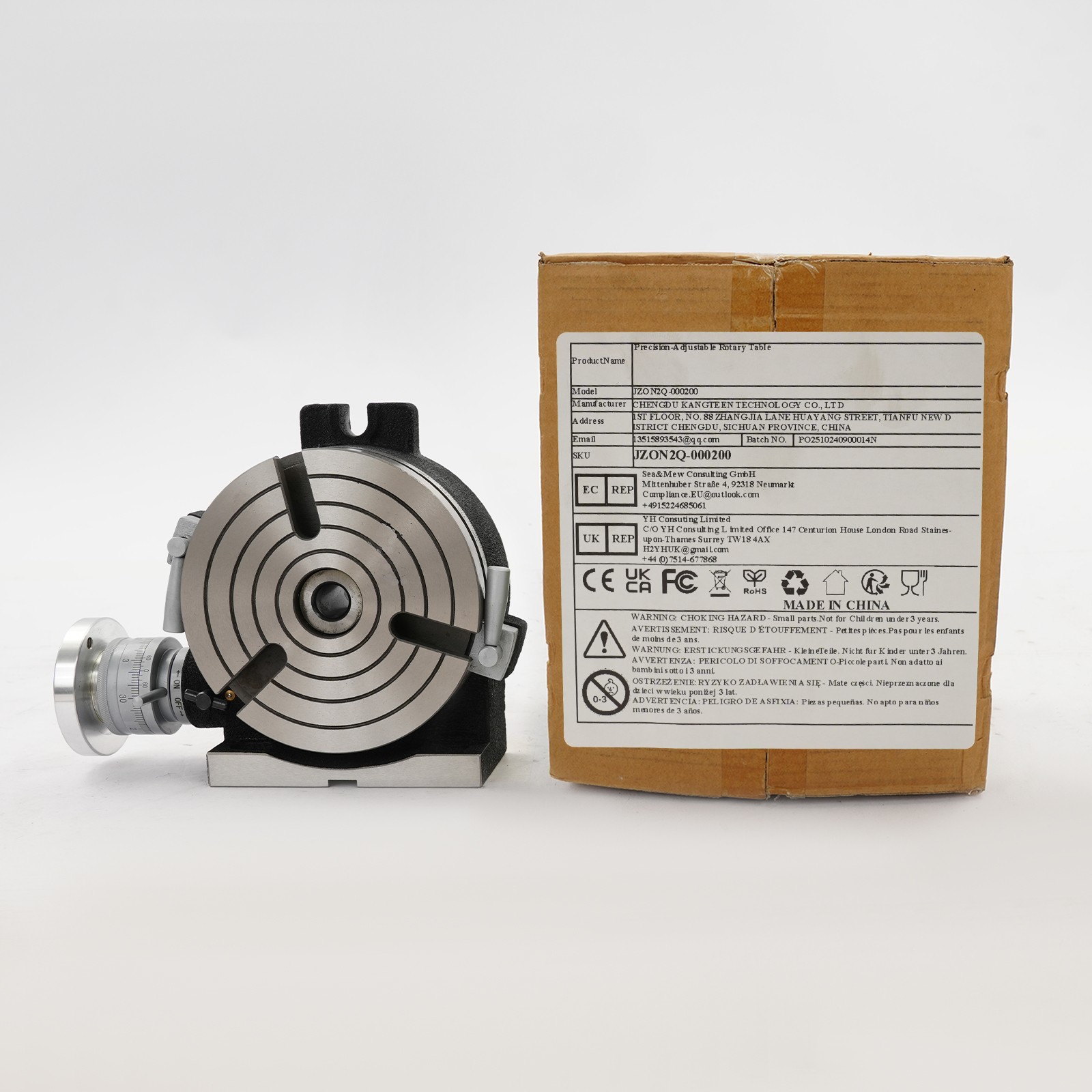 Horizontal Vertical Rotary Table, 3-Slot Rotary Table for Milling Machine
