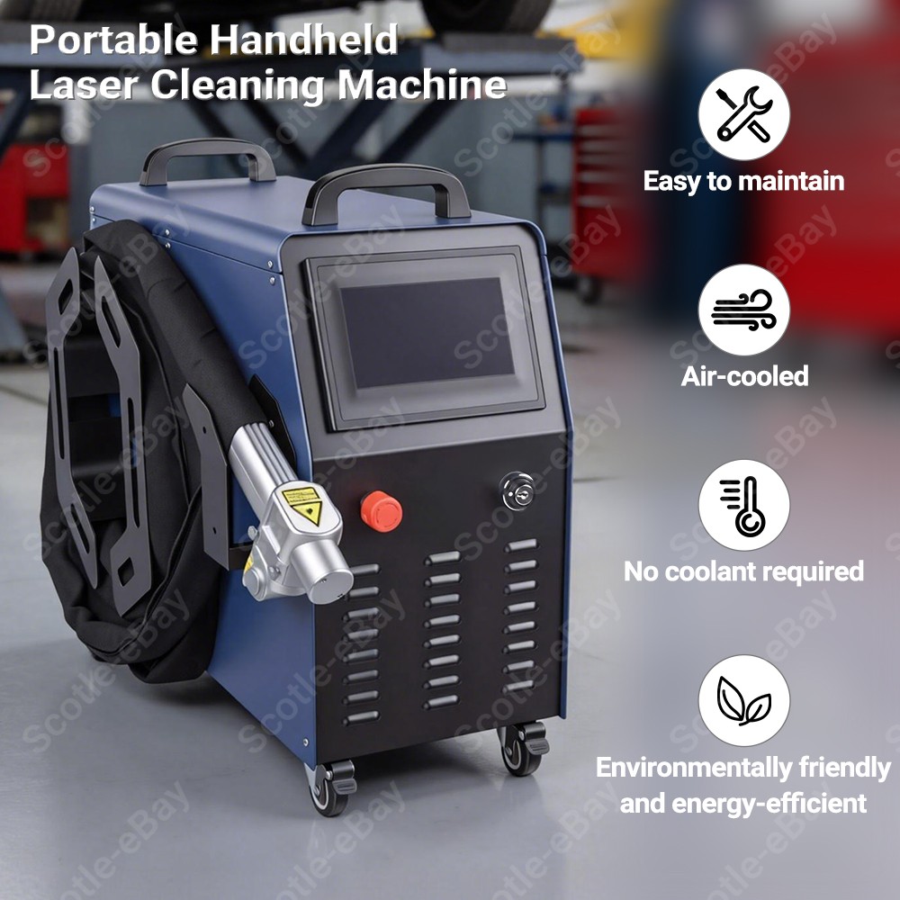 Portable Air Cooled 2000W Fiber Laser Cleaning Machine Rust Paint Oil Removal AU