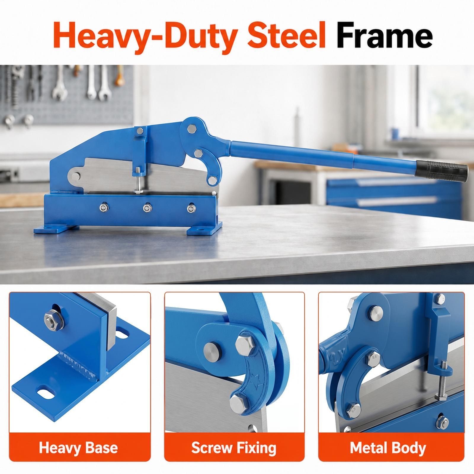 12″ Manual Hand Plate Shear Benchtop Cutter Metal Sheet Processing