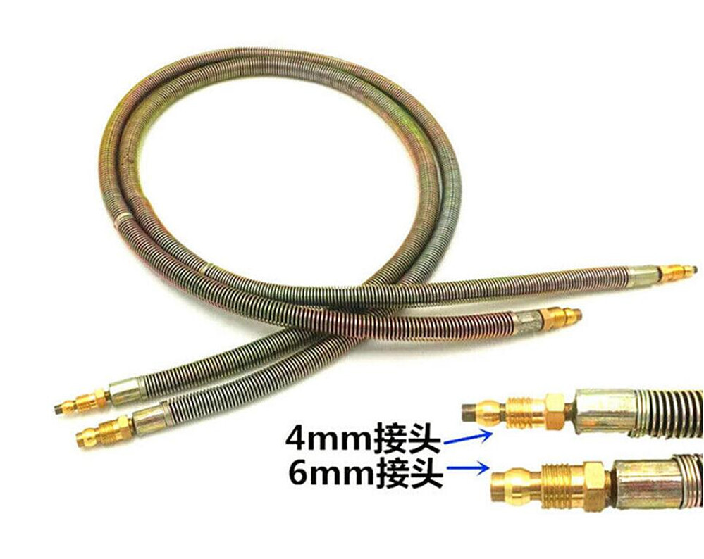 1p Turrt Milling Machine Oil Tube 4mm Fitting 0.6m Wire Spring Cloth Sheath Hose