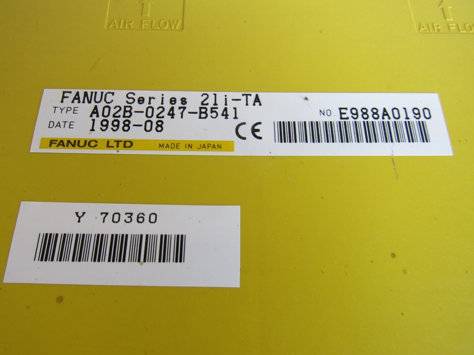 GE Fanuc Series 21i-TA / 21i-T / A02B-0247-B541 / Lot # 3953 Listed by Mike