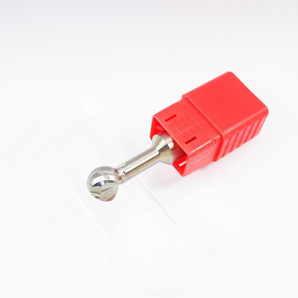 Solid Carbide Ball Nose End Mill Lollipop Cutter R1mm-R6mm For Aluminum CNC