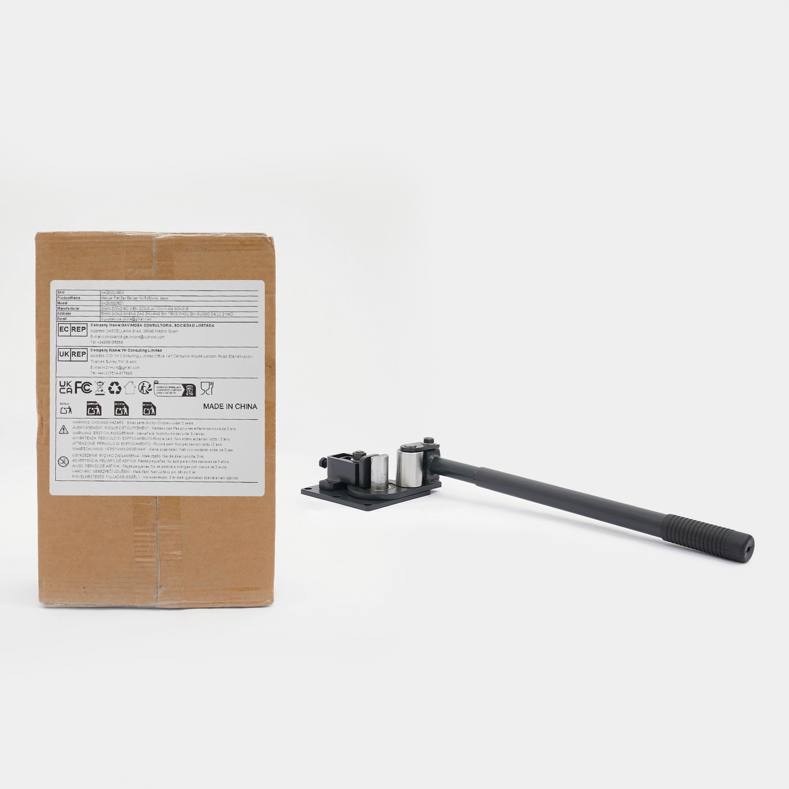 Manual Flat Bar Bender, Sheet Metal 90° Bending Tool, Flat Metal Bending Tool