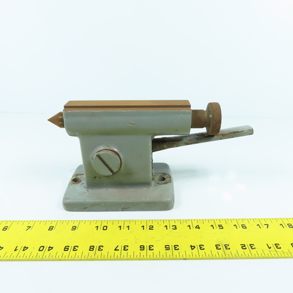 Unknown Make/Model Lathe Tailstock W/Dead Center 4″ Centerline Quick Release