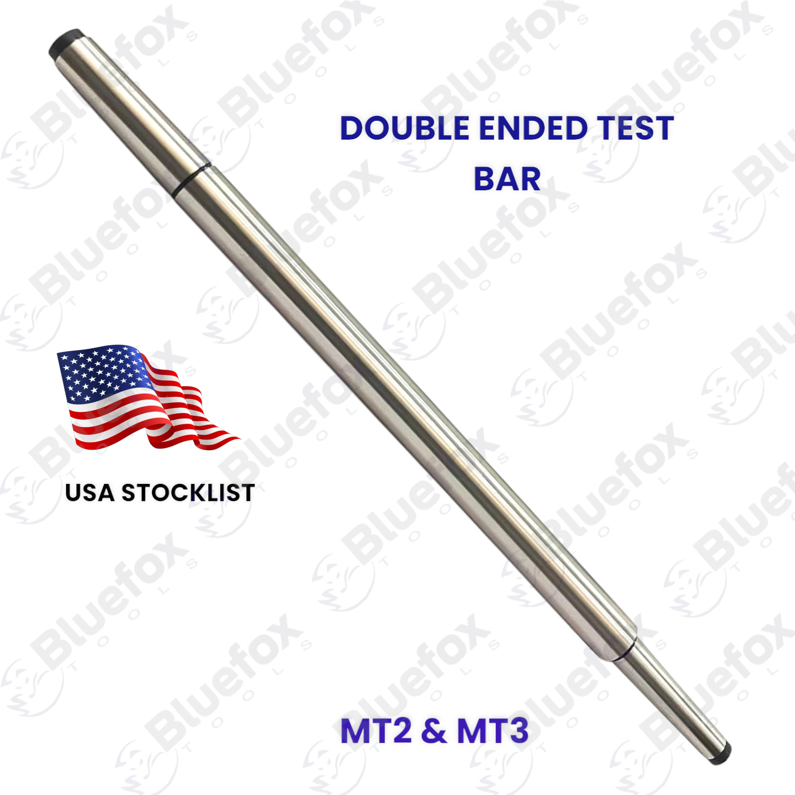DOUBLE ENDED LATHE ALIGNMENT TEST BAR MANDREL MT2 & MT3 OAL 450MM LENGTH EN8D