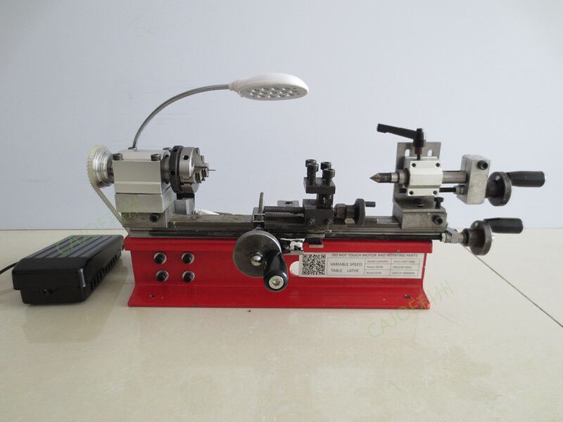 Mini Desktop Lathe Instrument Home Laboratory Lathe 4 Jaw Chuck 65mm CE DIY