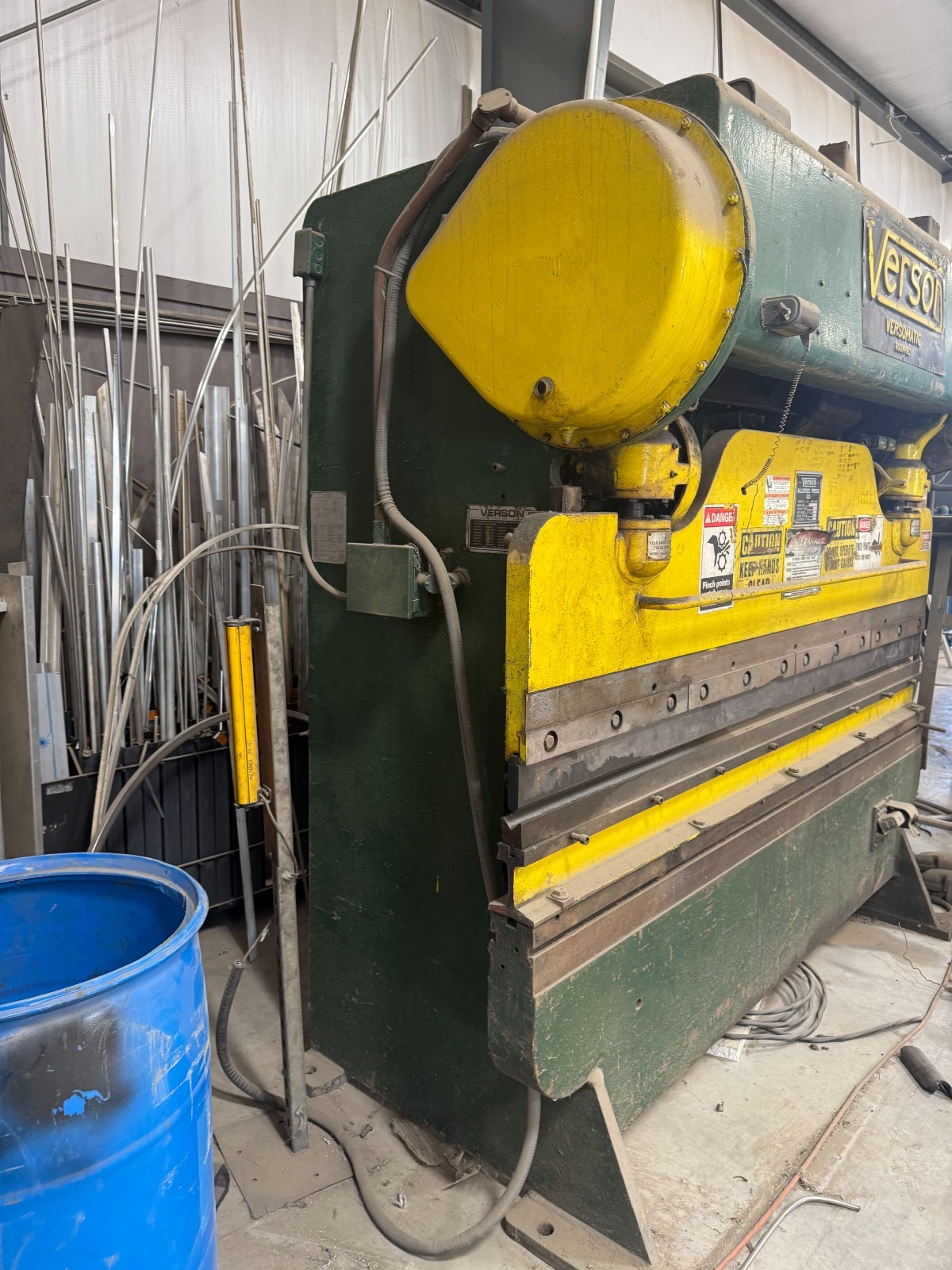 ALL STEEL PRESS CO. VERSON 50 TON PRESS BRAKE MOD. 2078-50 SERIAL NO. 23434-2078
