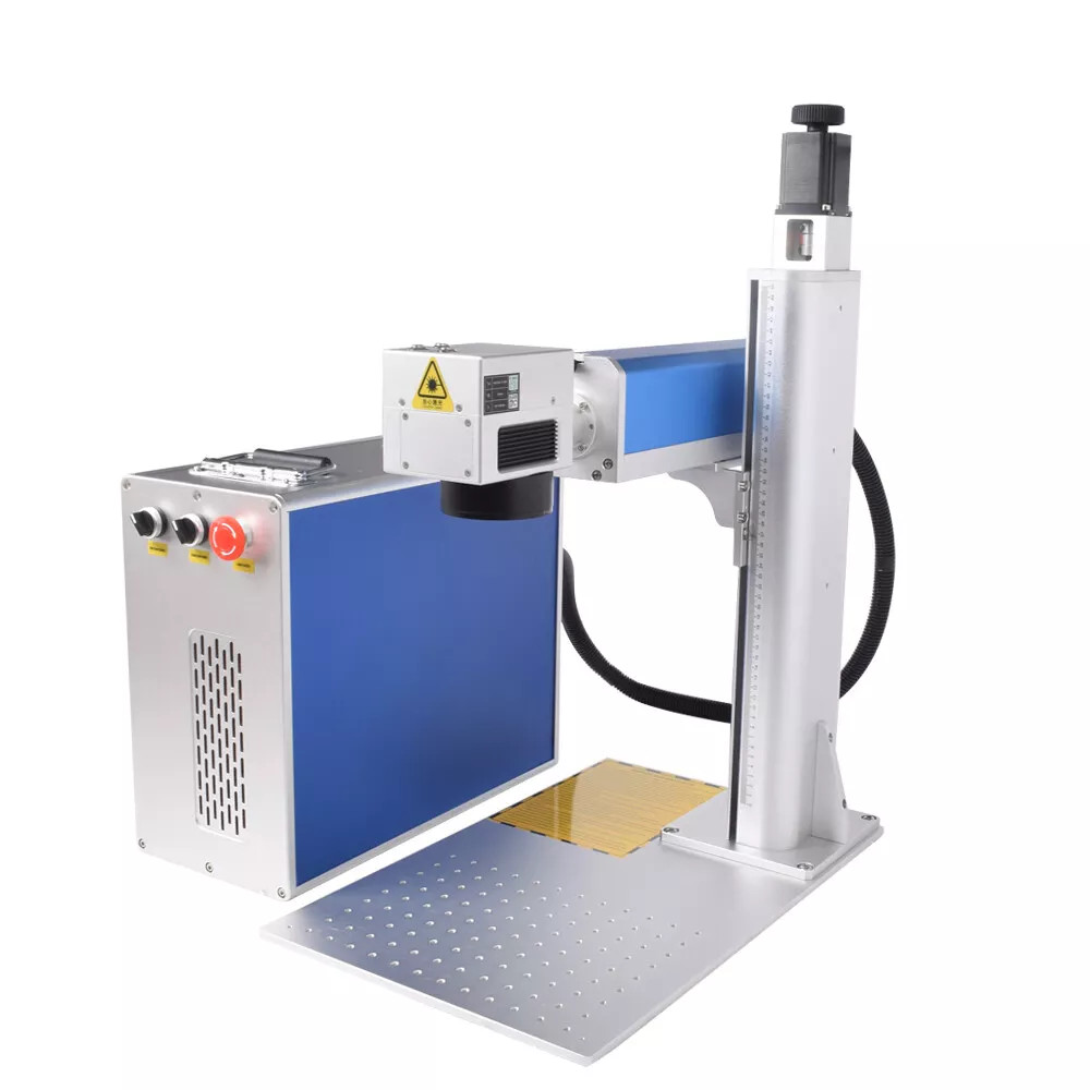 60W Auto Focus JPT MOPA Fiber Laser Marking Engraving Machine Metal Engraver AU