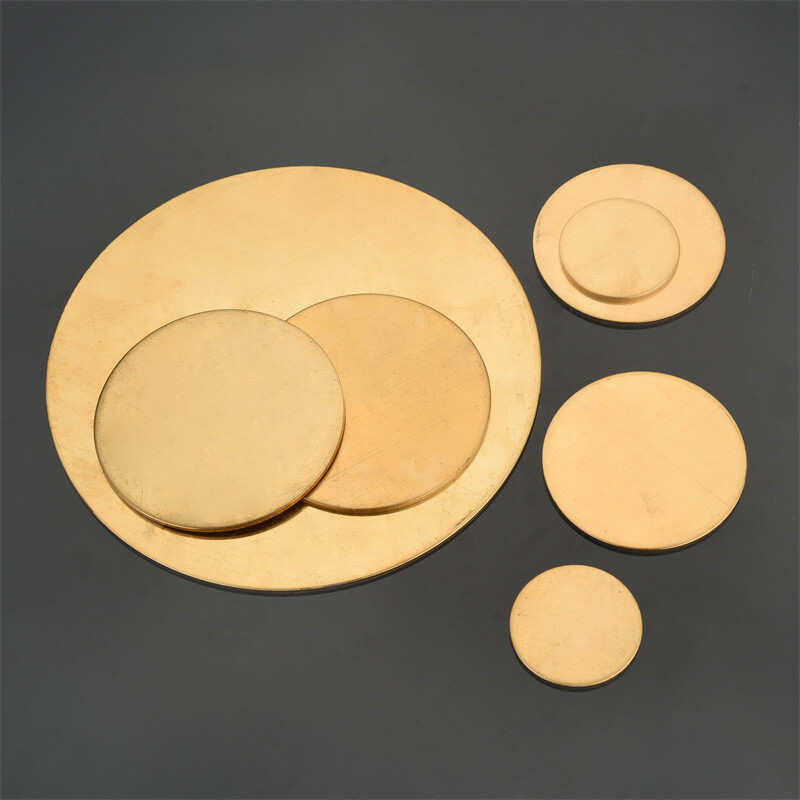 H62 Solid Brass Discs Blanks Metal Round Sheets OD 50mm-200mm Thick 0.8mm – 3mm