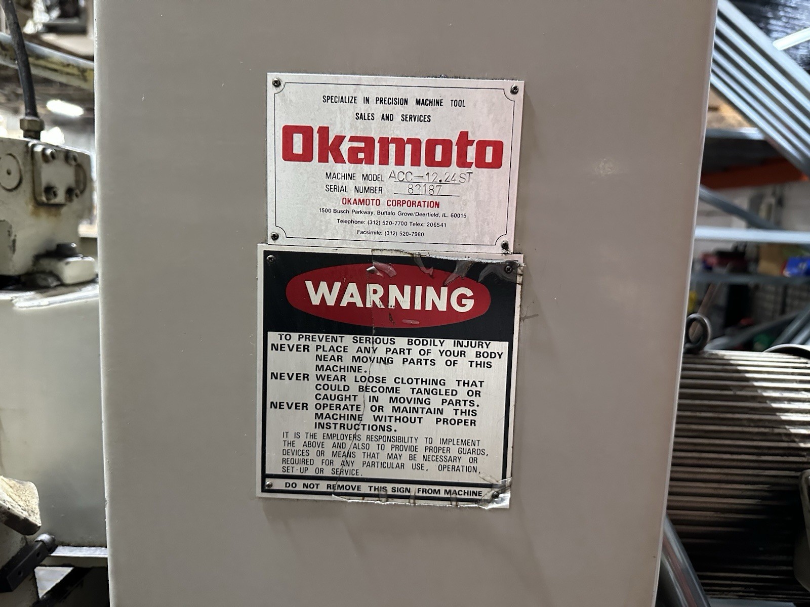 OKAMOTO ACC-12.24ST 12″ x 24″ HYDRAULIC SURFACE GRINDER