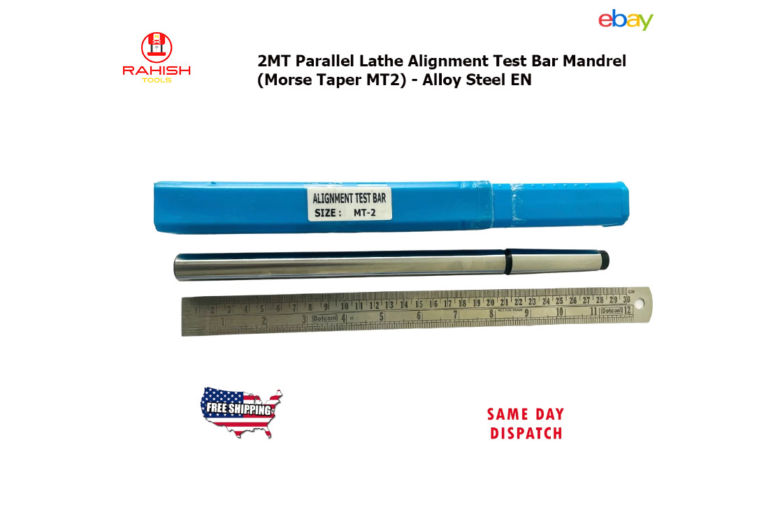 2MT Parallel Lathe Test Bar Alignment Mandrel (Morse Taper MT20)- Alloy Steel EN