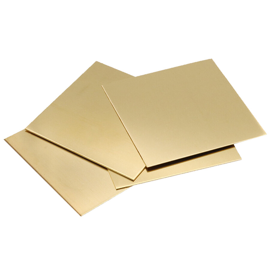 H62 Brass Metal Flat Plate Panel Square Sheet Foil Thick 0.5mm~6mm Various Sizes