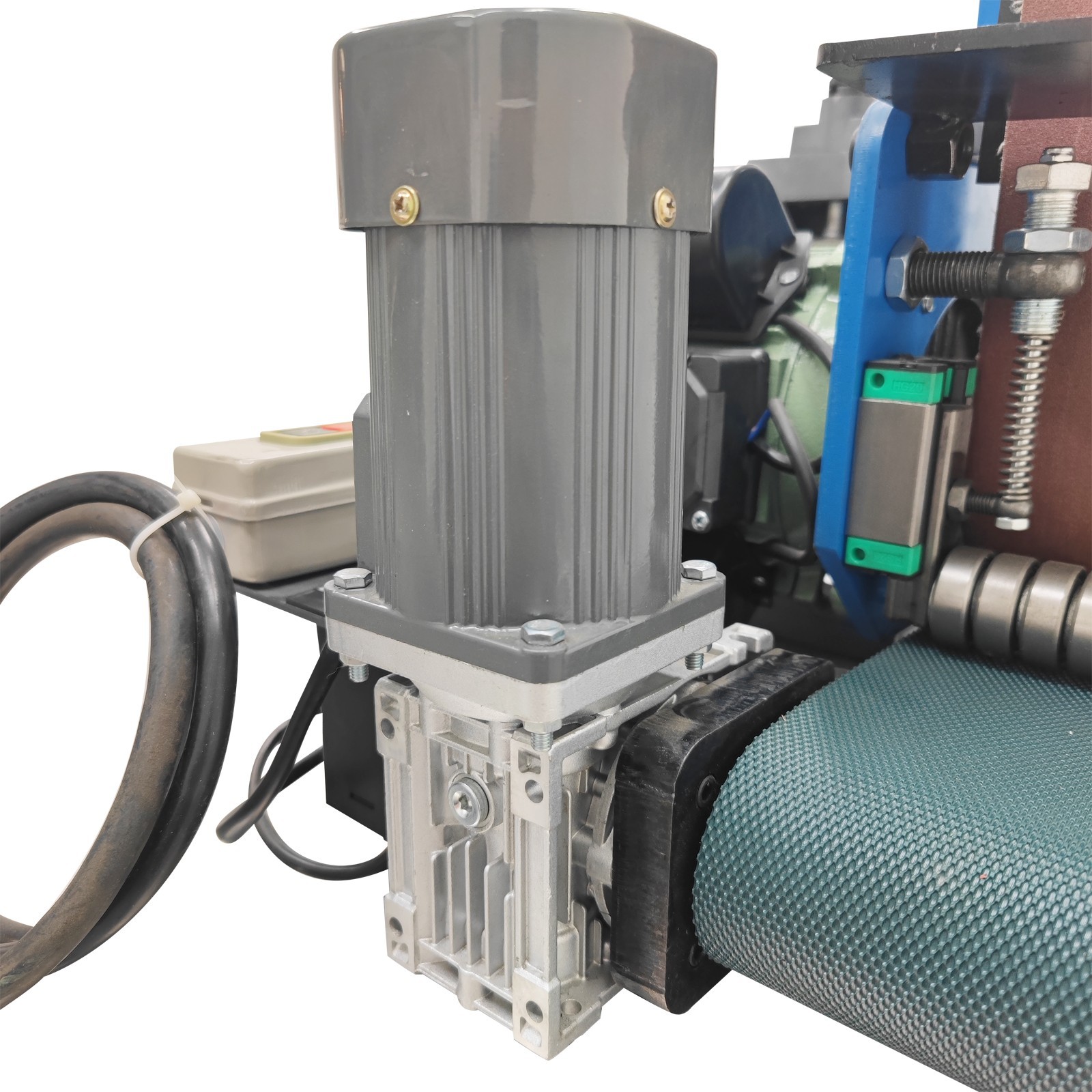 220V Single Head Belt Sander Polishing Machine for Metal Surface Deburring etc.