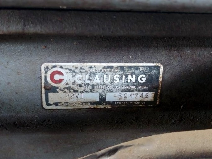 CLAUSING 20″ VARIABLE SPEED FLOOR STAND DRILL PRESS Model 22V-1