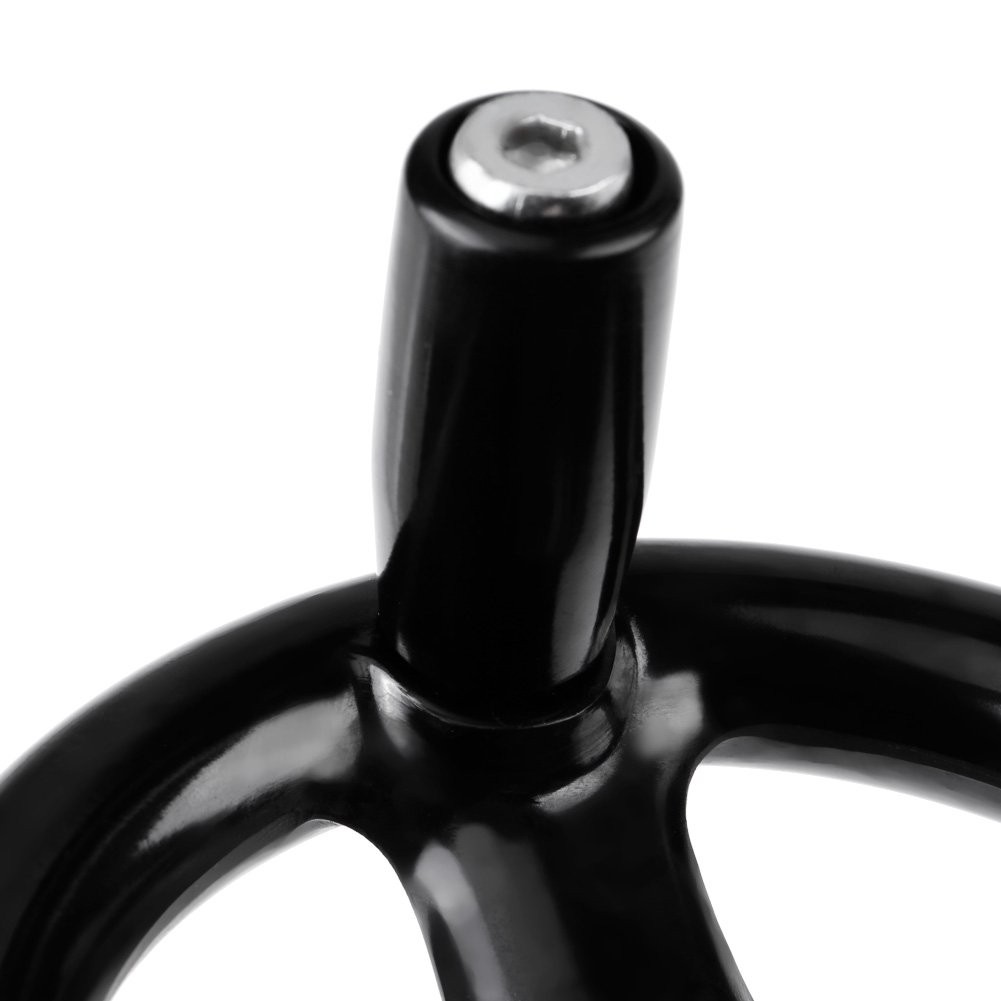 4-Inch Diameter Round Folding Handwheel with Handle for Lathe Milling Machine