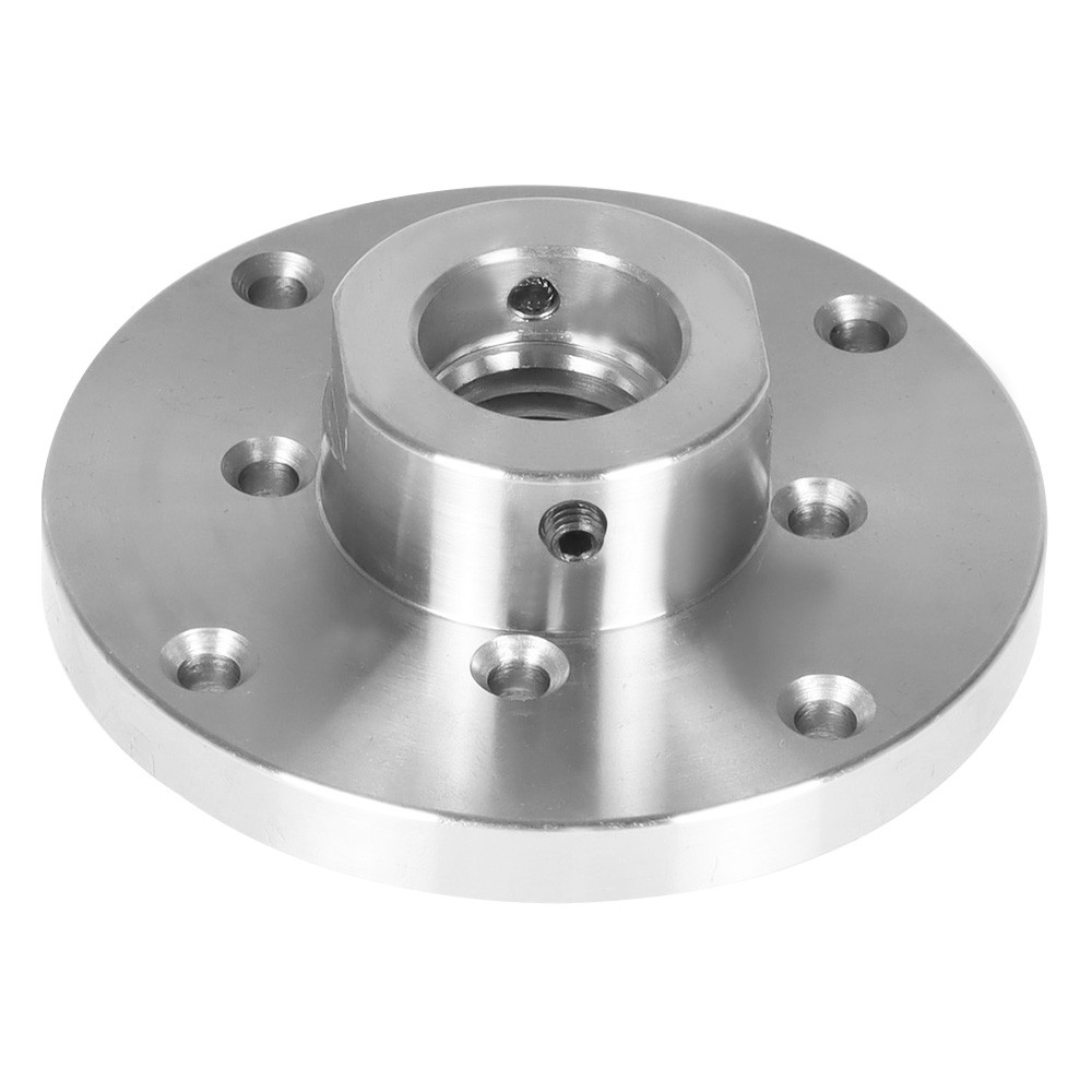 4-Inch Steel Wood Lathe Face Plate, 1 Inch x 8 tpi Threaded With Set Screws