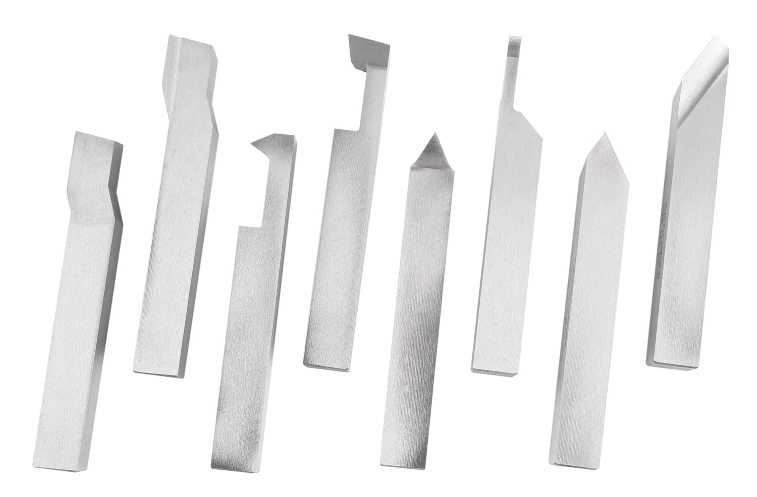 Accusize Industrial Tools 1/2” 8 Pcs Hss Tool Bit Set, Pre-Ground for Turning a