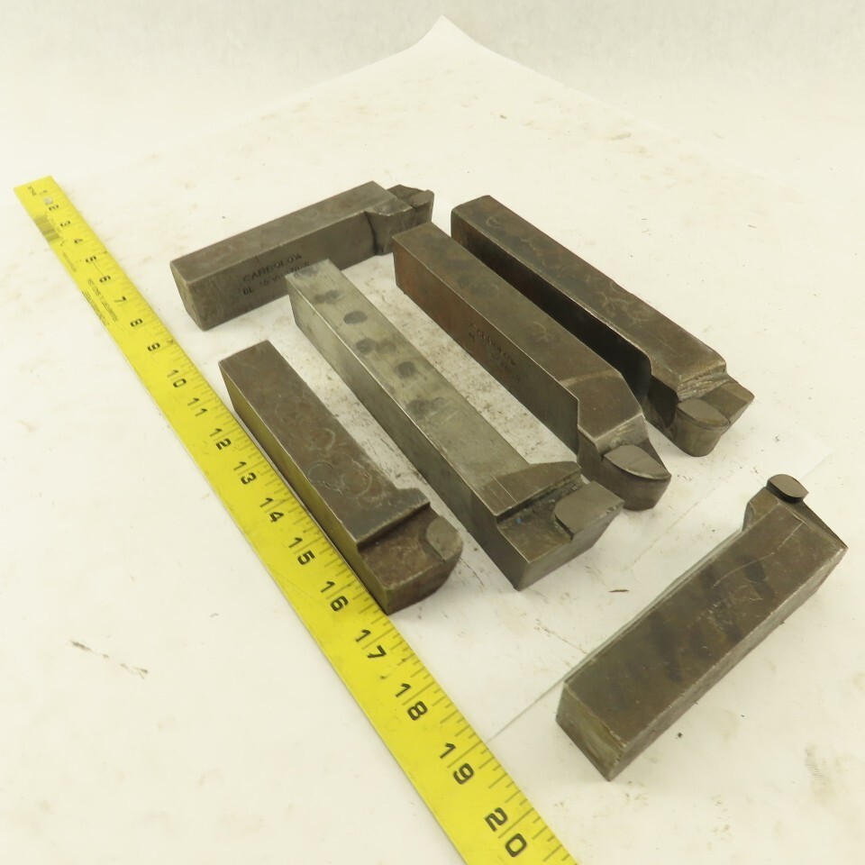 Carboloy GR-85 370 1-1/4″ x 1″ Shank Left Right Carbide Tip Turning Tools 6 Pcs