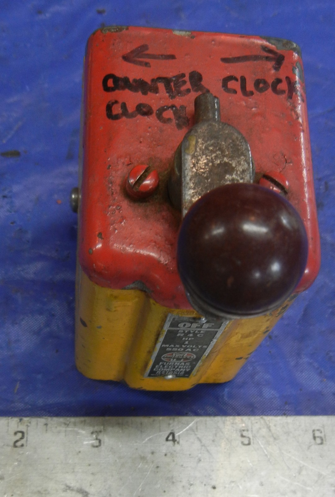 Vintage Furnas R4C 1 HP reversing drum switch for Atlas Logan South Bend lathe