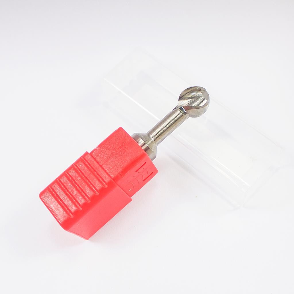 Solid Carbide Ball Nose End Mill Lollipop Cutter R1mm-R6mm For Aluminum CNC