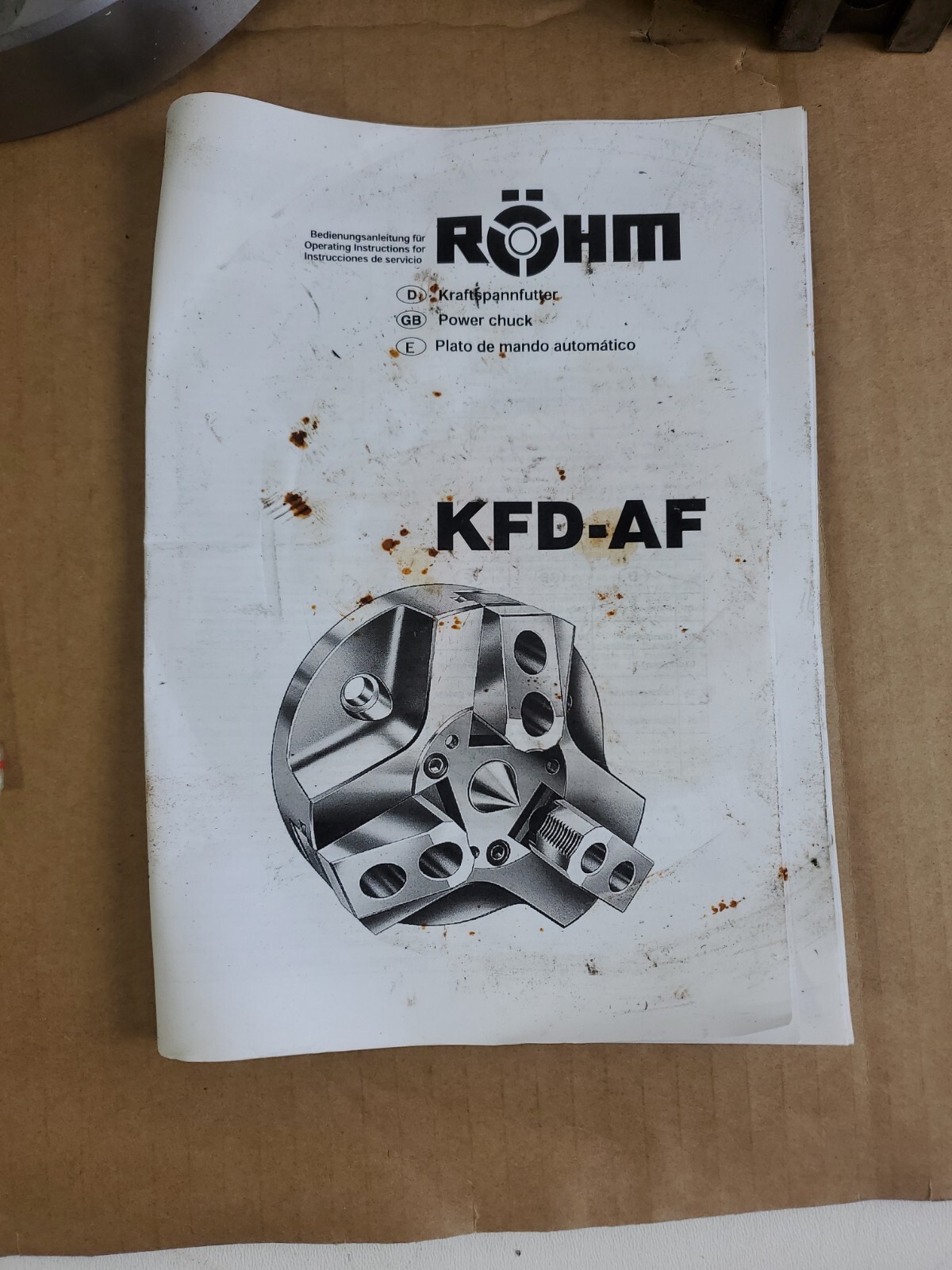ROHM 3 Jaw Chuck KFD 200/3AF Rohm Power Chuck 200mm K8/26 535-109205-00 2421D