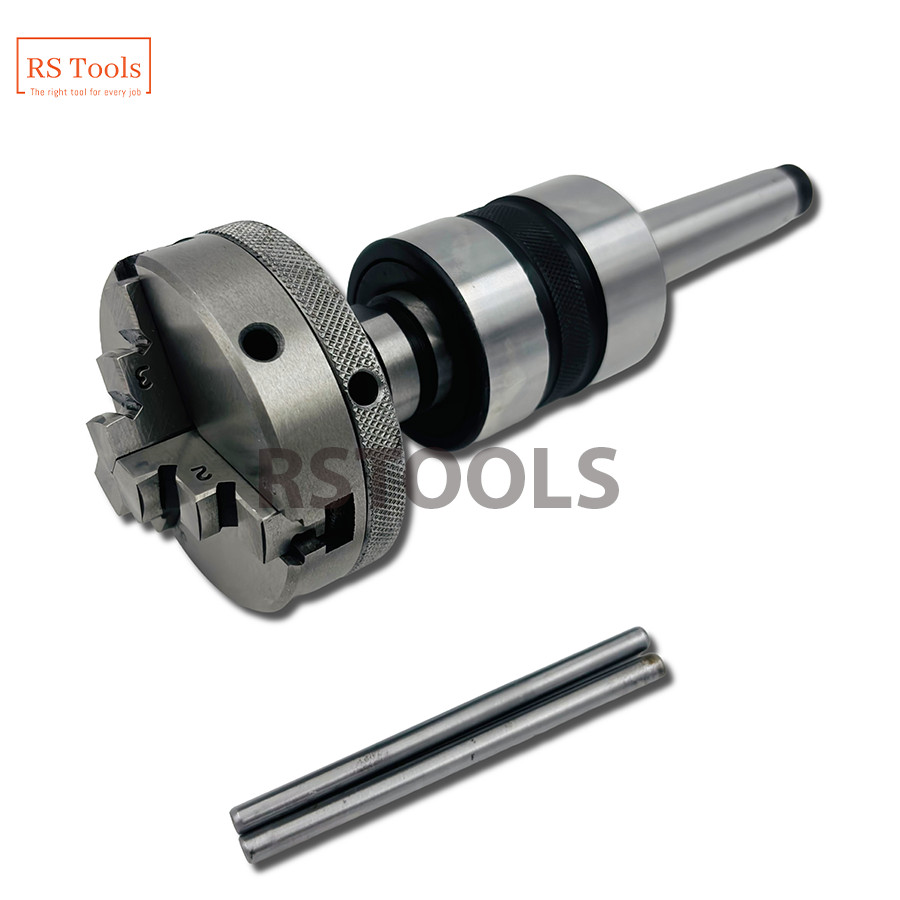 2MT Revolving Center 3 Jaw 2-1/2″ 65mm Self Centering Baby Lathe Chuck RSTOOLS