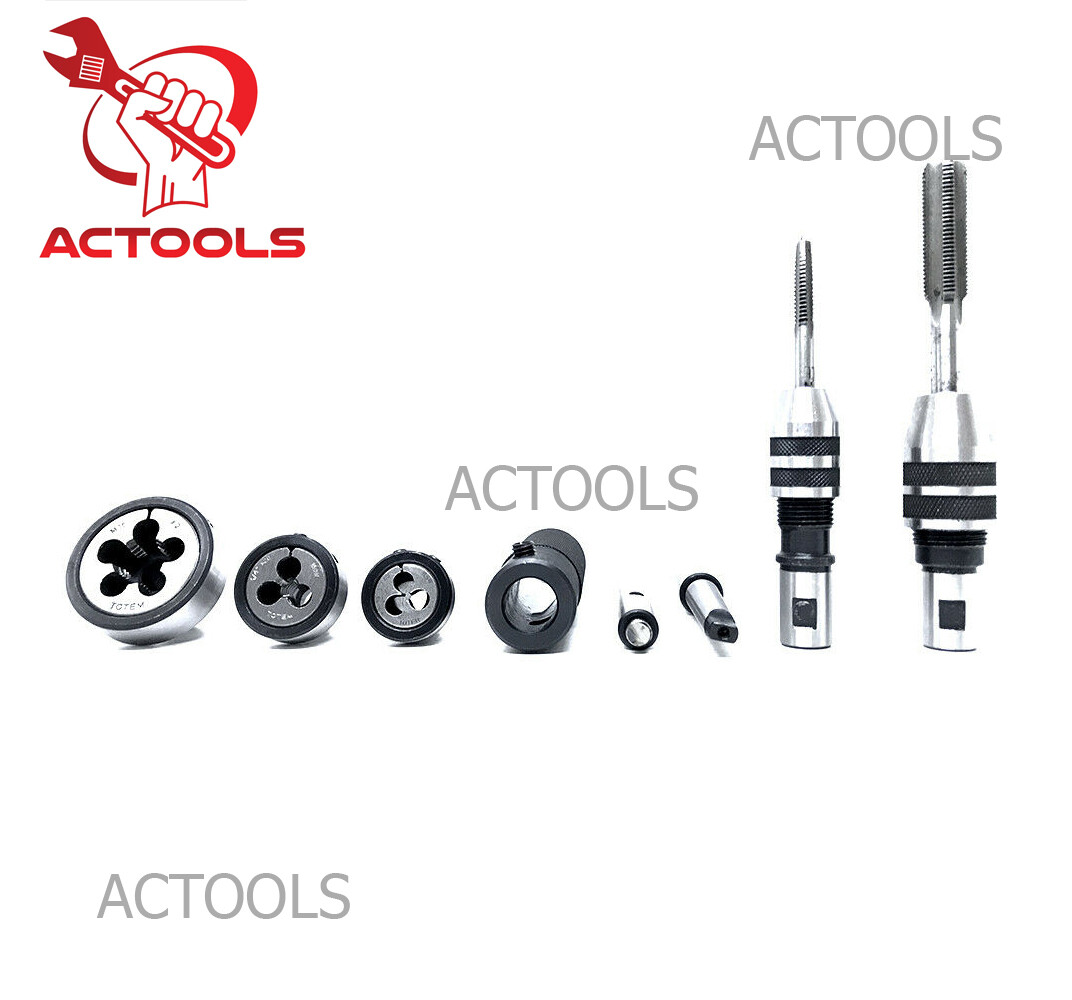New Lathe Tailstock Tap And Die Holder Set 3MT Shank Threading Tapping Kit 8 Pcs