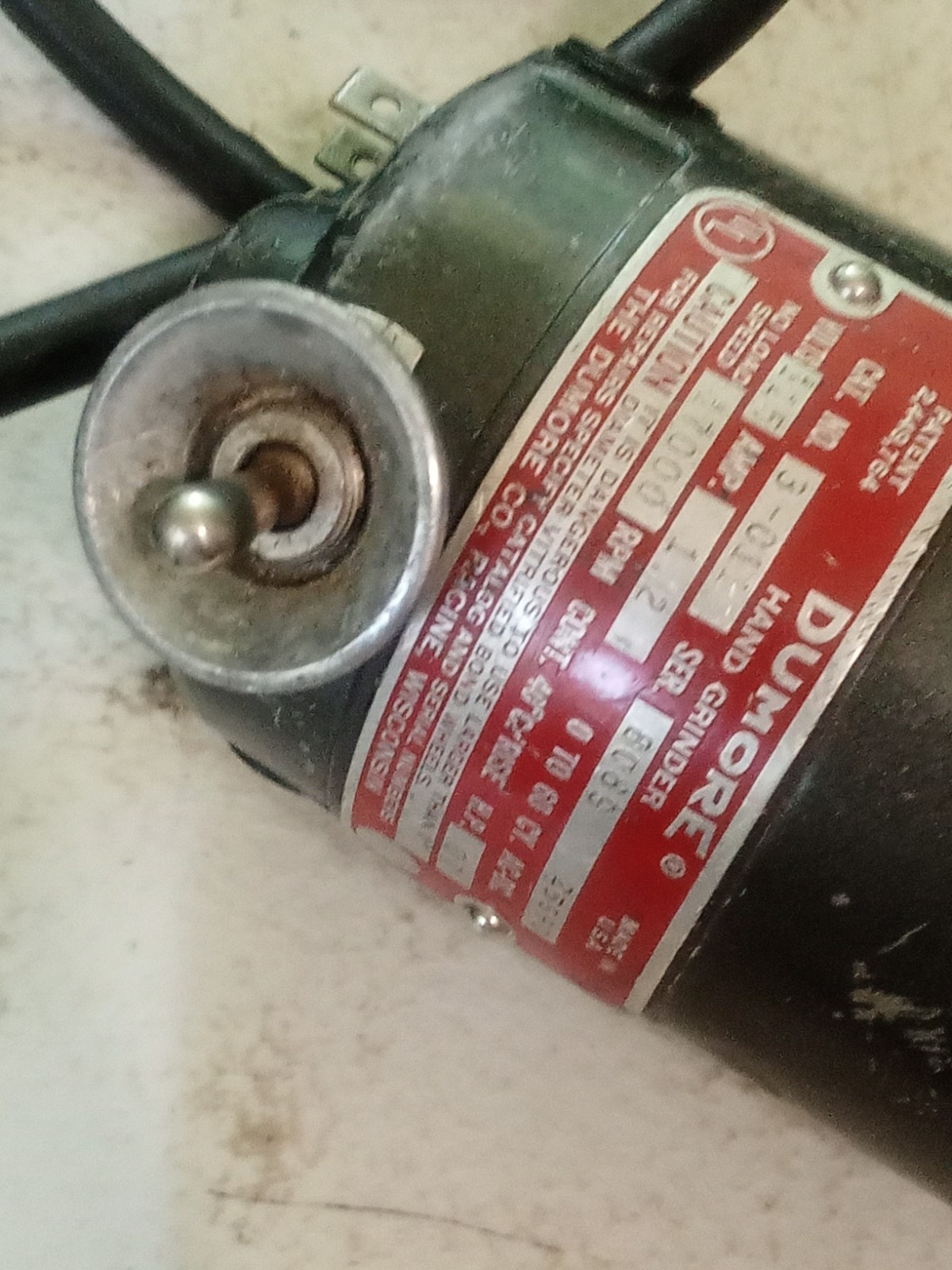 Vintage DuMore Hand Grinder – 3-011 – 17000 RPM – 115 Volt – USA