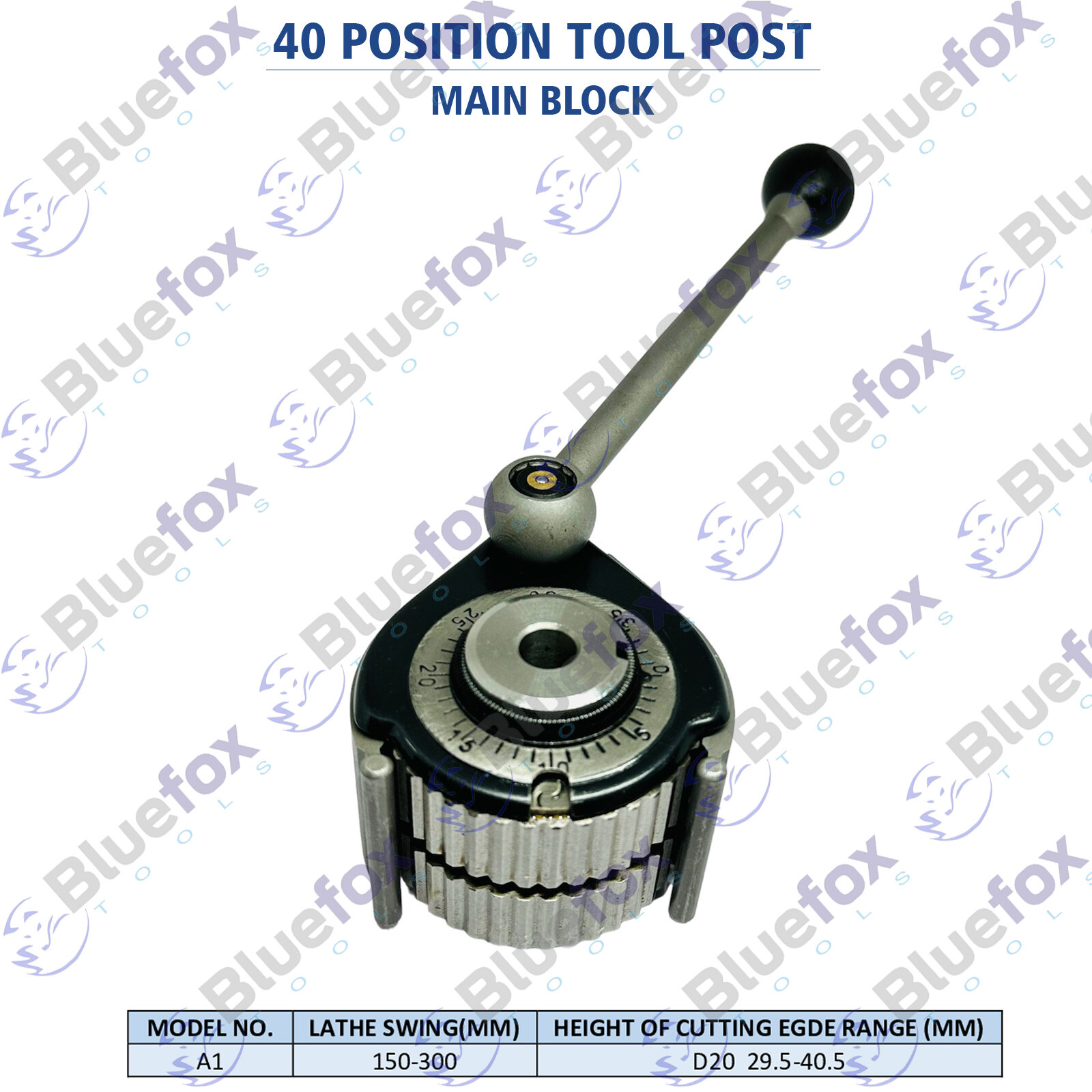 Multifix A 40Position Quick Change Tool Post For 150-300mm Lathe 6″-12″ Holders
