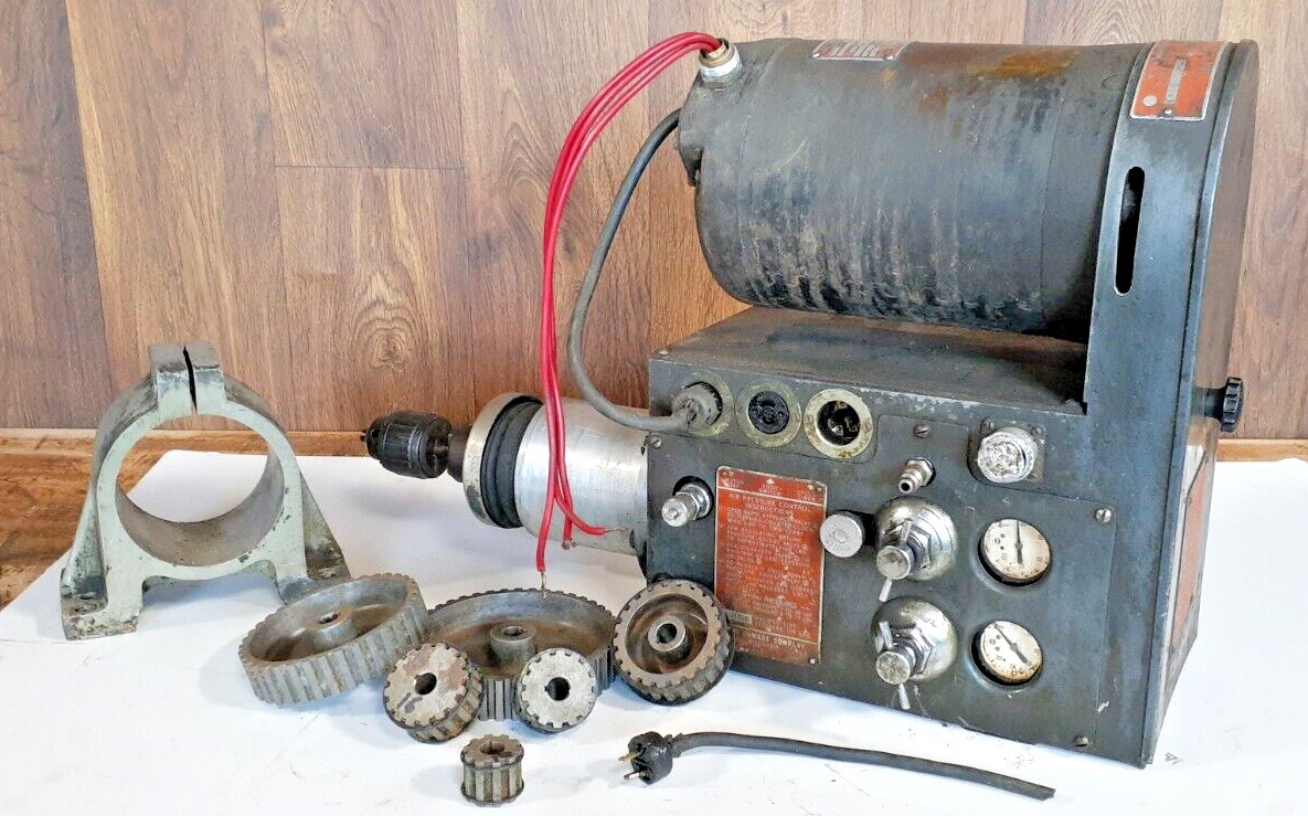 Dumore Series 24 Automatic Drill & Tap 1/2 HP, 220v 3 ph +Instr Manual & “Gears”