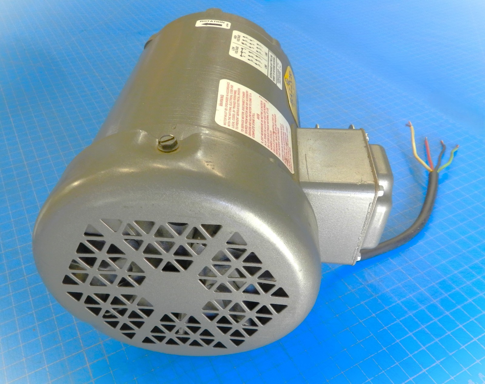 Baldor Industrial Motor 3/4HP, 1750 RPM, 3 Phase Motor with 5/8” Threaded Shaft