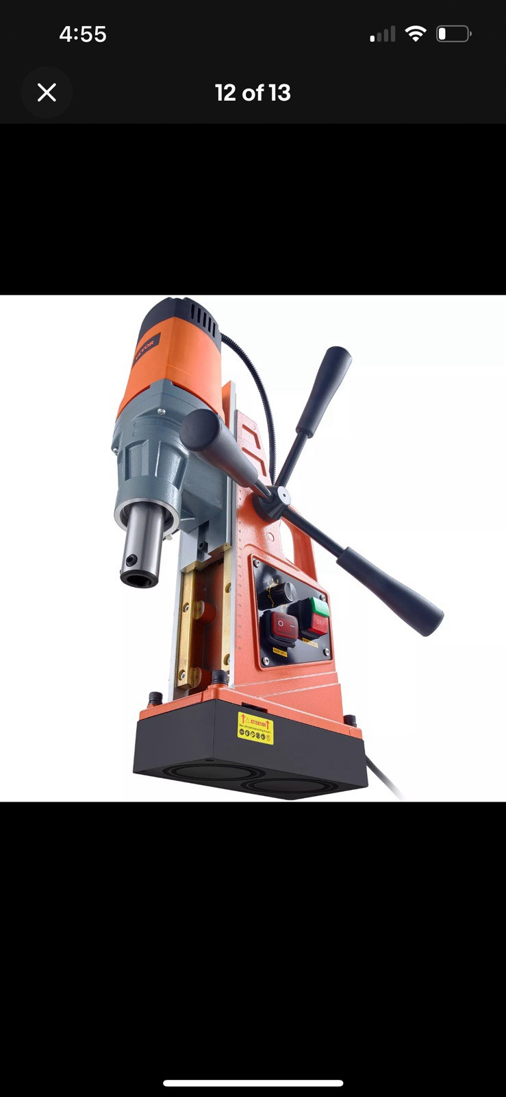 VEVOR MD50 Magnetic Drill 1550W 2922lbf/13000N Portable Mag Drill Press 500RPM