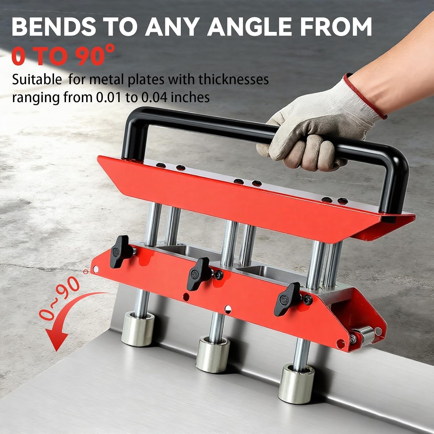 Versatile 3-Station Sheet Metal Bender – Bends 0.5”-5” Metal Sheets with Ease