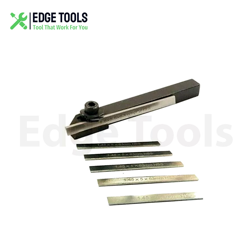 Mini Parting Tool Cut off Holder 8mm with 6Pcs HSS Blades for Mini Lathes USA
