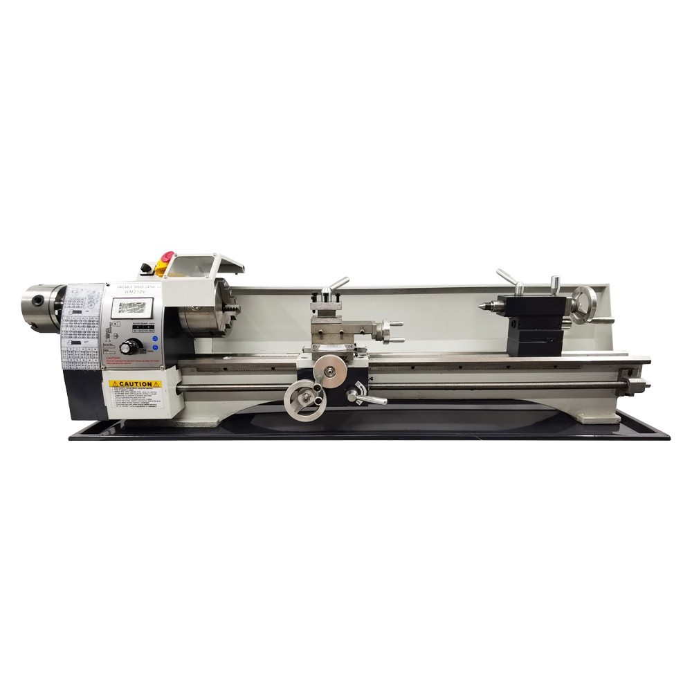 110V Variable Speed Lathe 1100W WM210V Double Chuck Metal Lathe 8″*32″